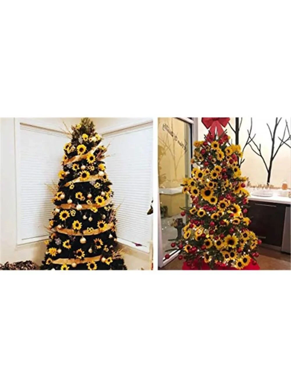 Sunflower Garland With LED Lights Artificial Flower Vine Wall Hanging Decor